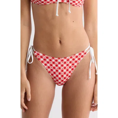 Pacsun Karly Side Tie Swim Bottoms In Red