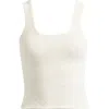 Pacsun Keenan Pointelle Cotton Sweater Tank In White