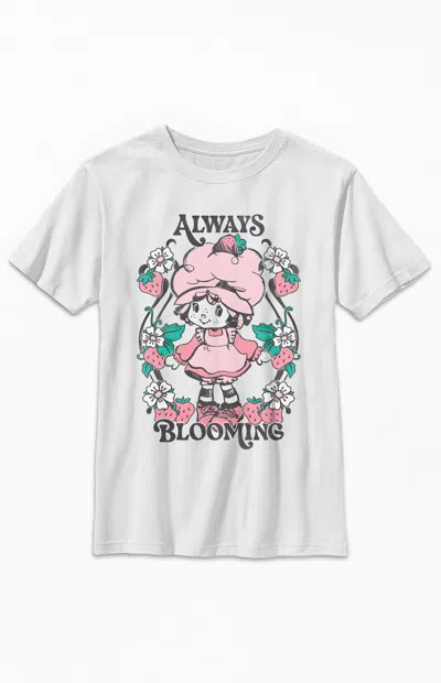Pacsun Kids Always Blooming Strawberry Shortcake T-shirt In White
