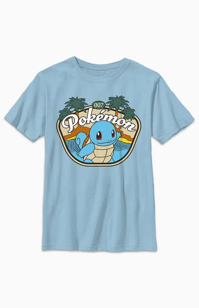 Pacsun Kids Aquatic Squirtle T-shirt In Light Blue