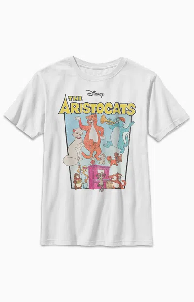 Pacsun Kids Aristocats Vintage Poster T-shirt In White