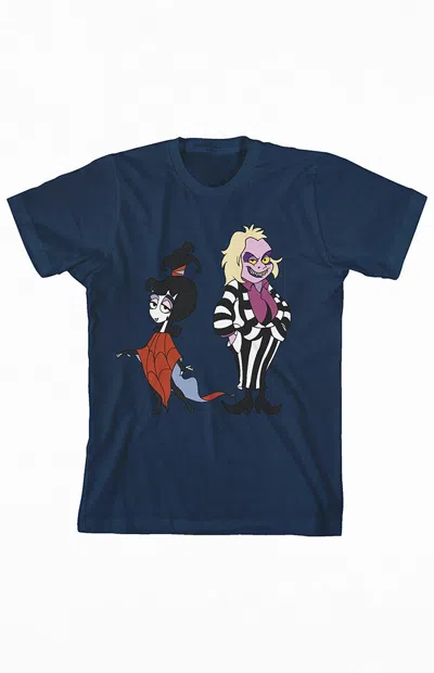 Pacsun Kids Beetlejuice T-shirt In Navy In Blue