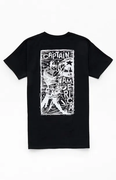 Pacsun Kids Captain America T-shirt In Black