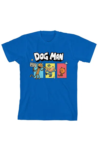 Pacsun Kids Dog Man Petey The Cat & Lil Petey T-shirt In Royal Blue