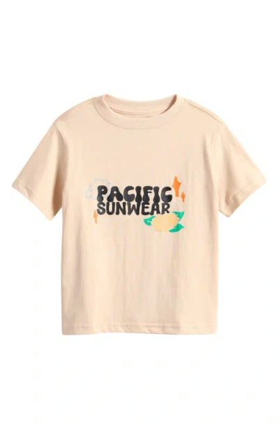 Pacsun Kids' Doodles Cotton Graphic T-shirt In Off White