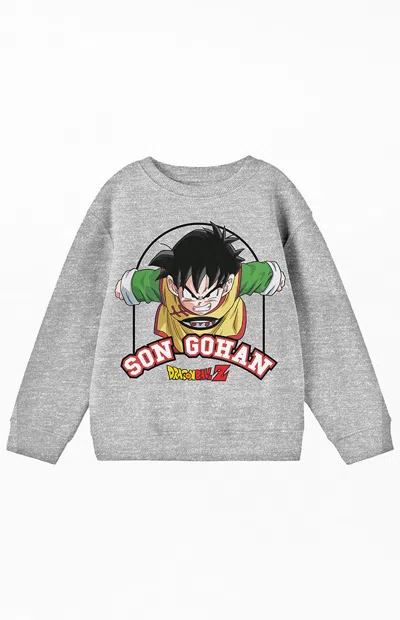 Pacsun Kids Dragon Ball Z Son Gohan Crew Neck Sweatshirt In Heather Grey In Gray