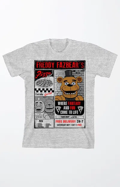 Pacsun Kids Five Nights At Freddy's Fazbears T-shirt In Gray