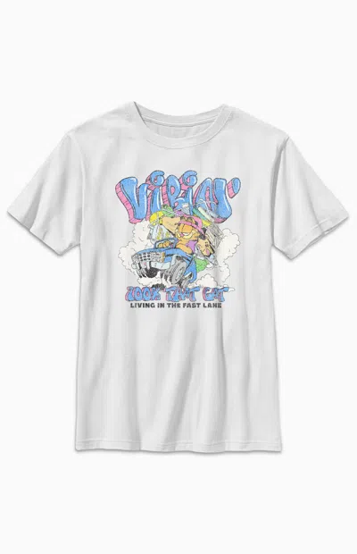 Pacsun Kids Garfield Cruisin' T-shirt In White