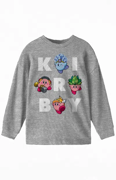 Pacsun Kids Kirby Long Sleeve T-shirt In Heather Grey In Gray