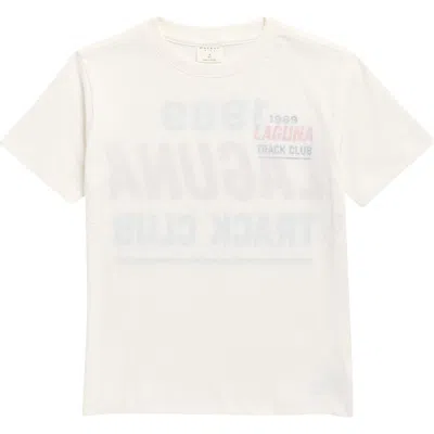 Pacsun Kids' Laguna Track Club Cotton Graphic T-shirt In White
