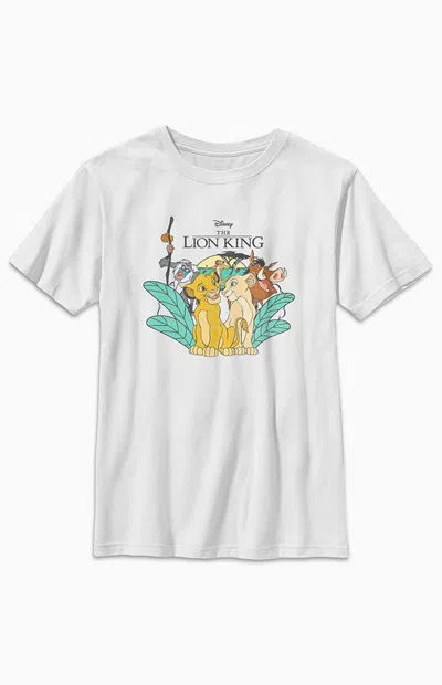 Pacsun Kids Lion King Group T-shirt In White