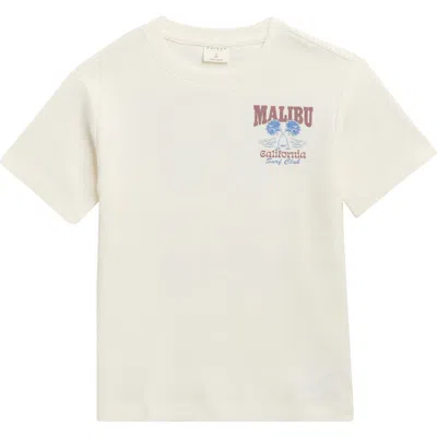 Pacsun Kids' Malibu Graphic Cotton Waffle Knit T-shirt In White