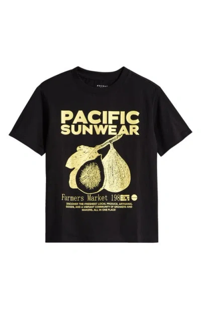Pacsun Kids' Market Graphic T-shirt In Black