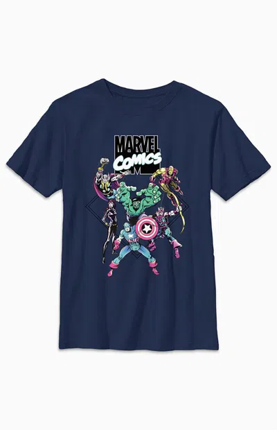 Pacsun Kids Marvel Avengers T-shirt In Navy In Blue