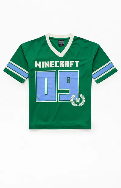 Pacsun Kids Minecraft 09 Jersey In Green/blue In Multi