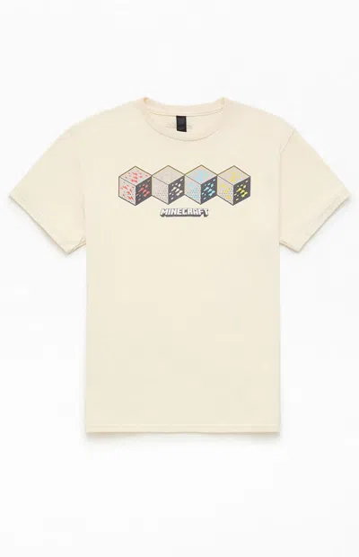 Pacsun Kids Minecraft Dice T-shirt In Cream In Neutral