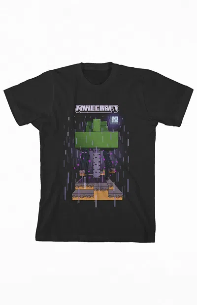 Pacsun Kids Minecraft Enderman T-shirt In Black