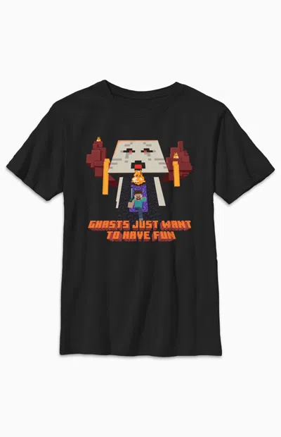 Pacsun Kids Minecraft Ghasts T-shirt In Black