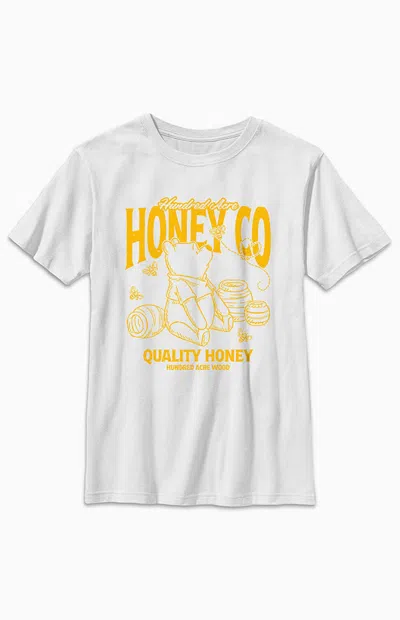 Pacsun Kids Pooh Bear Honey Co T-shirt In White