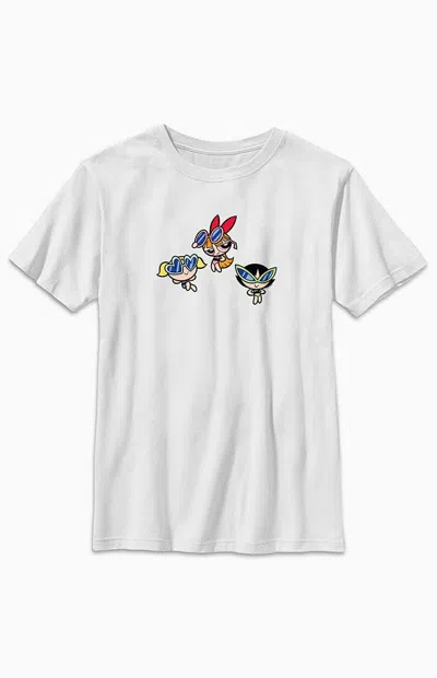 Pacsun Kids Power Puff Girls Vacation T-shirt In White