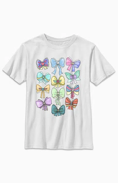 Pacsun Kids Ribbons And Bows T-shirt In White