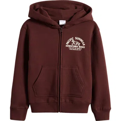 Pacsun Kids' Rodeo Zip Hoodie In Brown