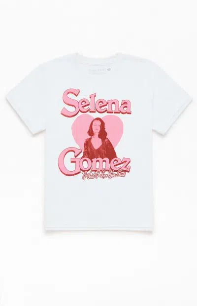 Pacsun Kids Selena Gomez Heart T-shirt In White