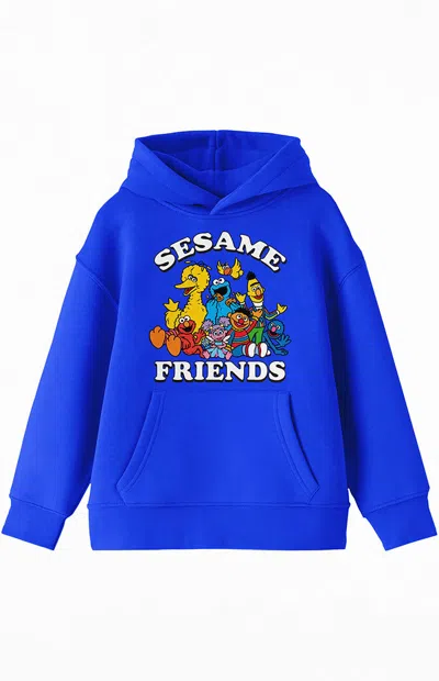Pacsun Kids Sesame Street Friends Hoodie In Royal Blue
