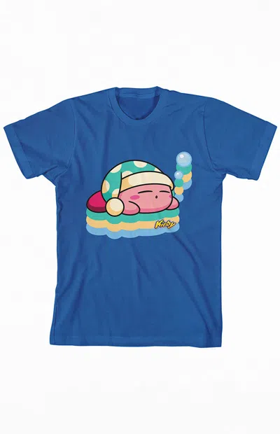 Pacsun Kids Sleeping Kirby T-shirt In Royal Blue
