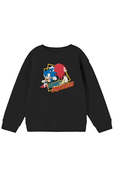 Pacsun Kids Sonic The Hedgehog Crew Neck Sweatshirt In Black