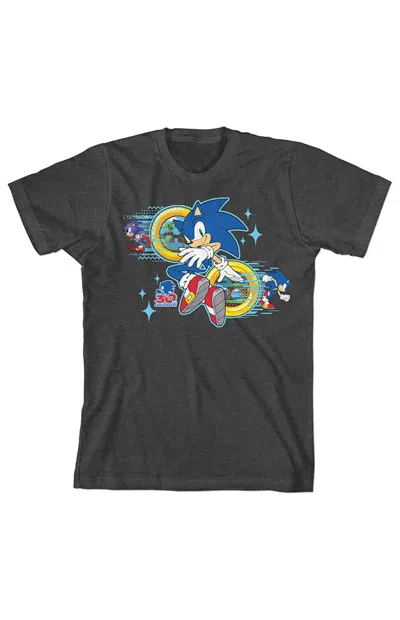 Pacsun Kids Sonic The Hedgehog T-shirt In Charcoal In Black