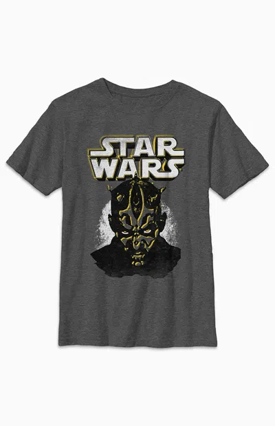 Pacsun Kids Star Wars Darth Maul T-shirt In Charcoal Heather In Gray