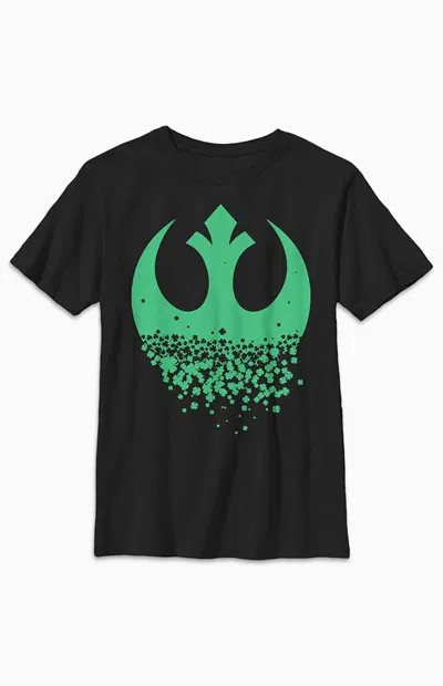 Pacsun Kids Star Wars Rebel Clover T-shirt In Black