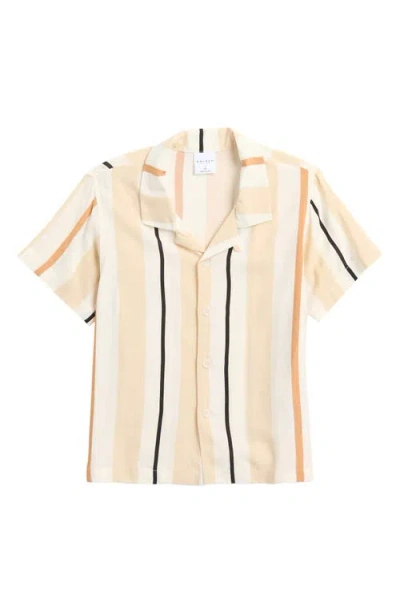 Pacsun Kids' Stripe Camp Shirt In Neutral