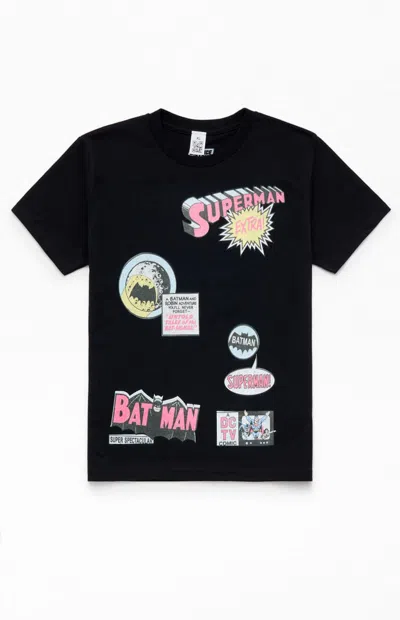 Pacsun Kids Superman Batman T-shirt In Black