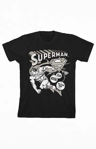 Pacsun Kids Superman Comic Art T-shirt In Black