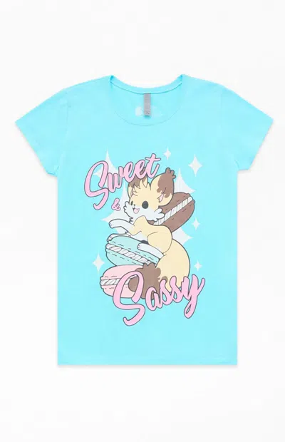 Pacsun Kids Tasty Peach Sassy T-shirt In Blue