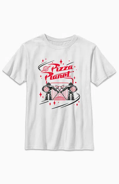 Pacsun Kids Toy Story Pizza Planet Guards T-shirt In White