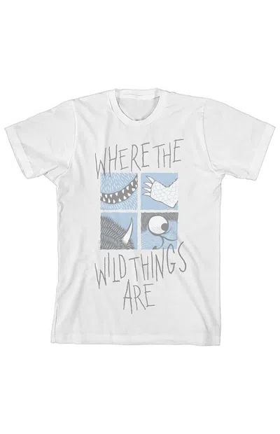 Pacsun Kids Where The Wild Things Are Monster Parts Grid T-shirt In White