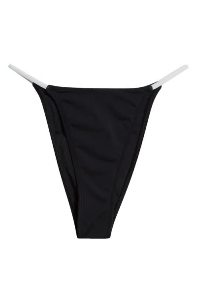 Pacsun Kierra Bikini Bottoms In Black/bright White
