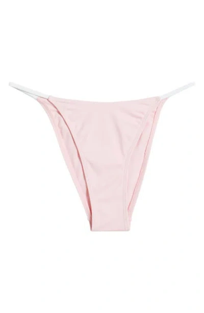 Pacsun Kierra Bikini Bottoms In Orchid Pink/bright White
