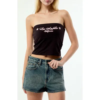 Pacsun Lac Crop Tube Top In Black