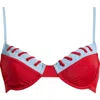 Pacsun Lace-up Underwire Bikini Top In Red