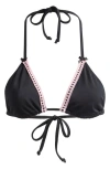 Pacsun Lacey Day Triangle Swim Top In Black