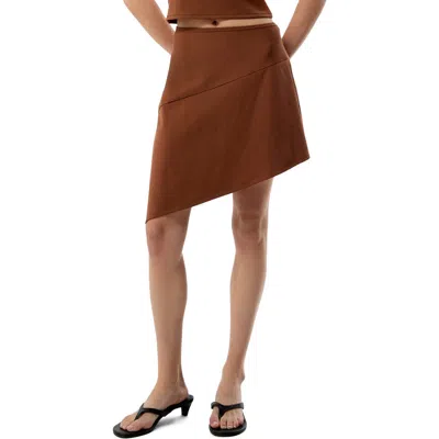 Pacsun Laila Asymmetric Skirt In Brown