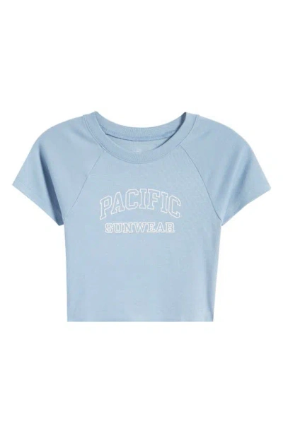 Pacsun Logo Crop T-shirt In Cameo Blue