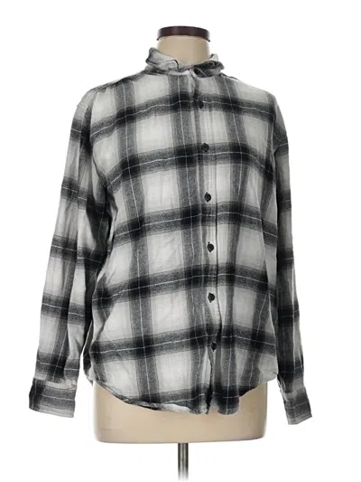 Pre-owned Pacsun Long Sleeve Button Down Shirt In Gray