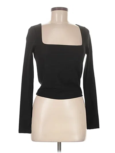 Pre-owned Pacsun Long Sleeve Top Black Square Neckline Tops