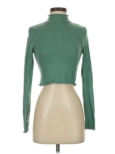 Pre-owned Pacsun Long Sleeve Top Green Turtleneck Tops