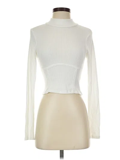 Pre-owned Pacsun Long Sleeve Top Ivory Turtleneck Tops